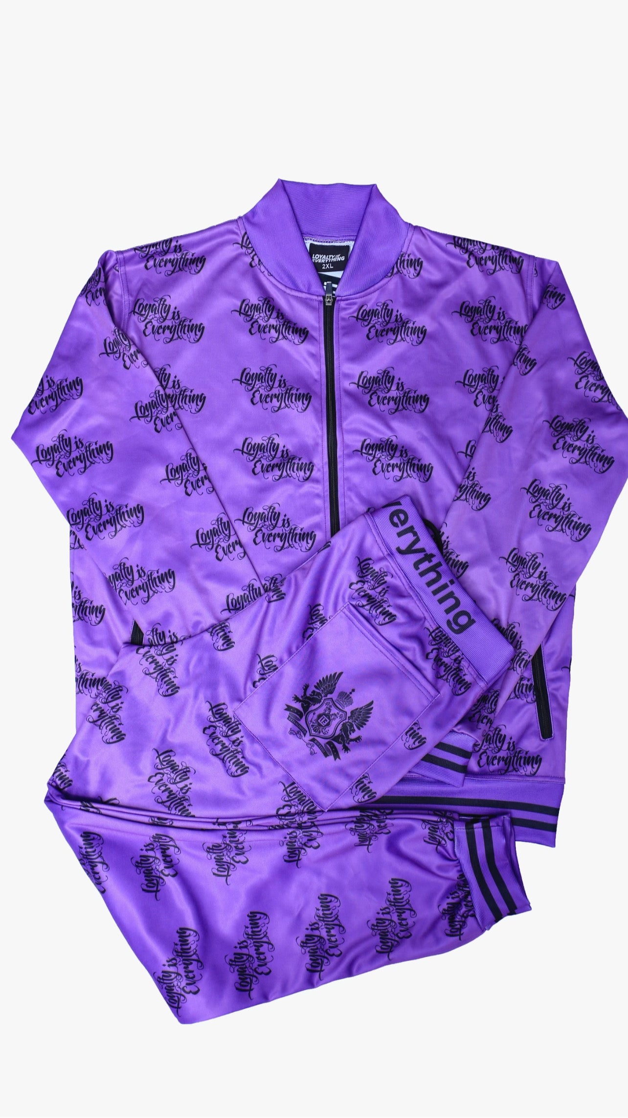 Grape and black LIE Tracksuit set